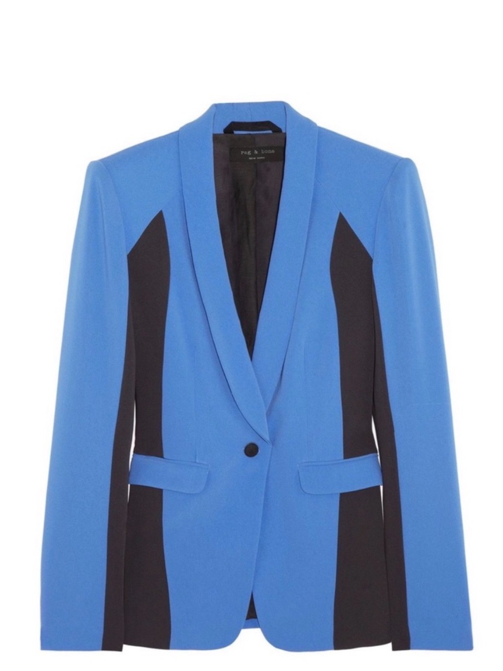 Rag & Bone Jefferson Blazer Blue Black Jacket Women’s Size 0 - Picture 2 of 9